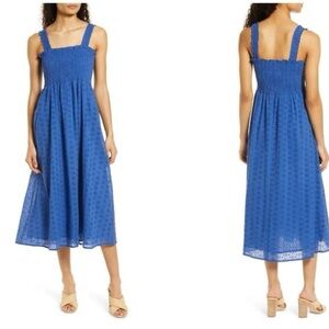 Area Stars NWT Camilla Blue Eyelet Midi Pocket Dress